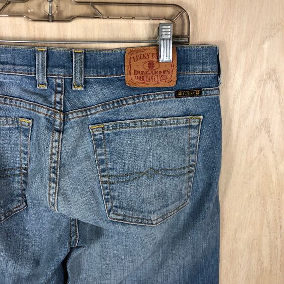 Lucky Brand Vintage Low Rise Sundown Flare Leg Y2K Dungarees Denim Jeans 10/30 - Picture 10 of 13